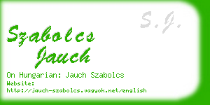 szabolcs jauch business card